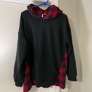 Flannel sweatshirt